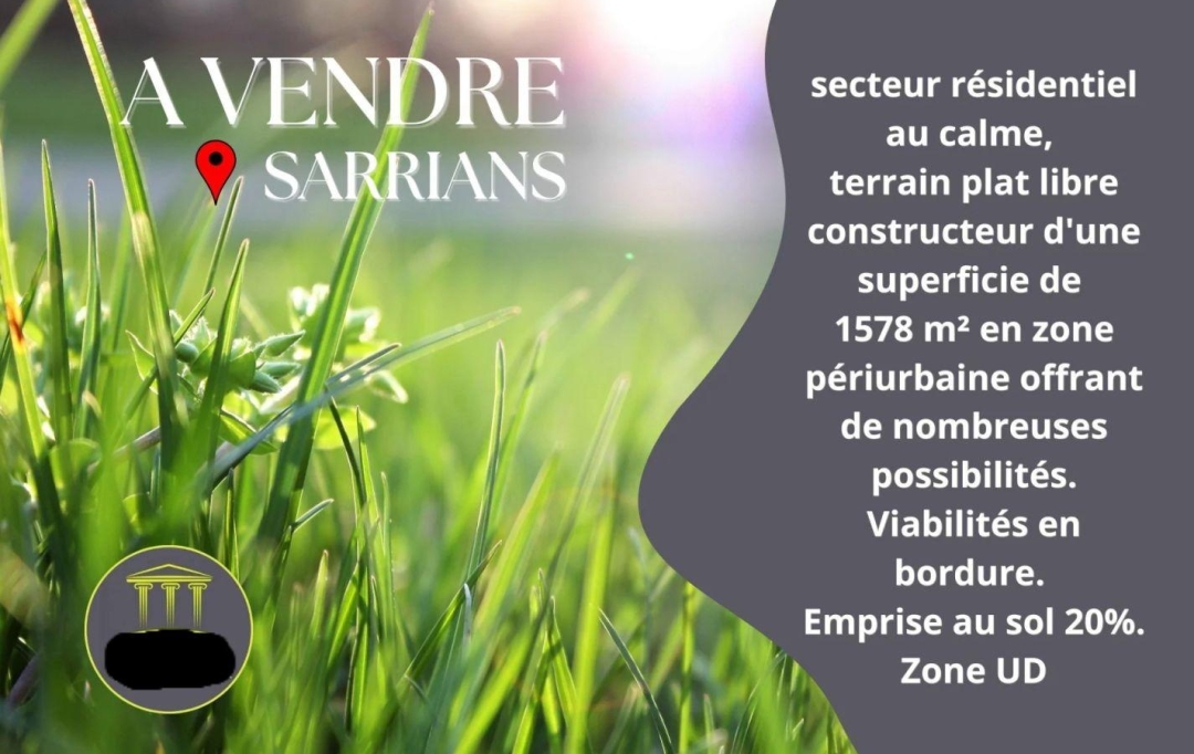 AGENCE TEMPLUM : Terrain | SARRIANS (84260) | 0 m2 | 208 000 € 